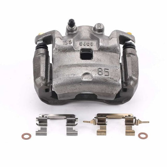 PowerStop OE front right brake caliper with bracket for Nissan Juke 2011-2017, automotive brake component.
