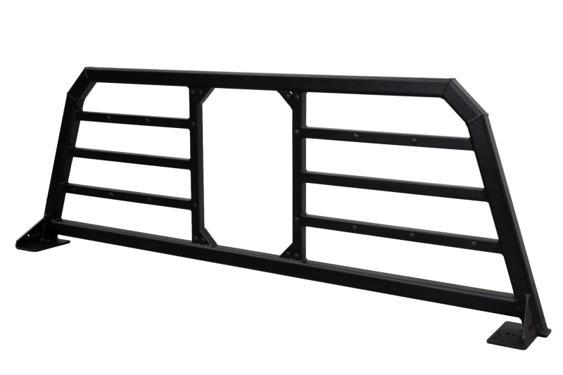 Black Gen-Y Dodge Ram 2500/3500 Defender Headache Rack, exterior trim for Dodge Ram trucks, by GEN-Y Hitch.