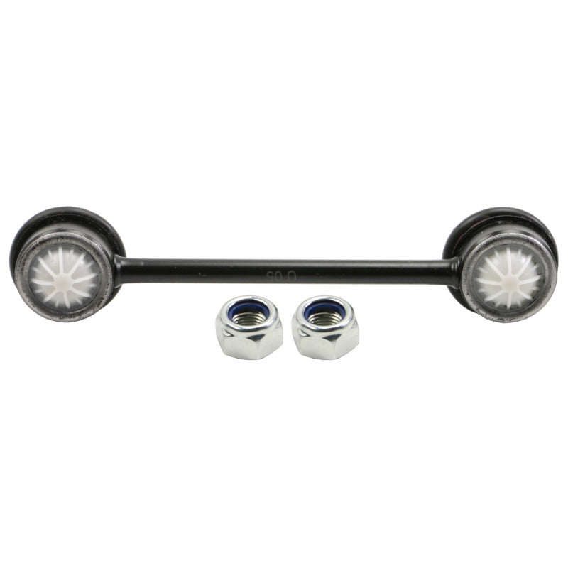 Moog Kia Sportage rear stabilizer bar link kit with sway bar endlinks for model years 2011-2016, showing the metal endlink components.