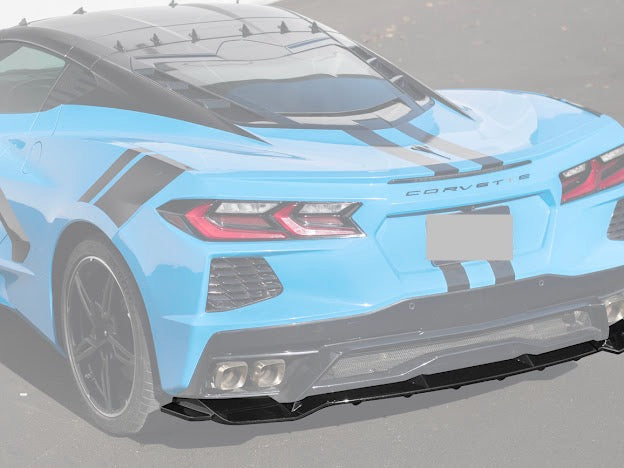 2020-Up Corvette C8 Stingray, Z51, & E-Ray | CARBON FLASH METALLIC Rear Bumper *ADD-ON* Diffuser Lip