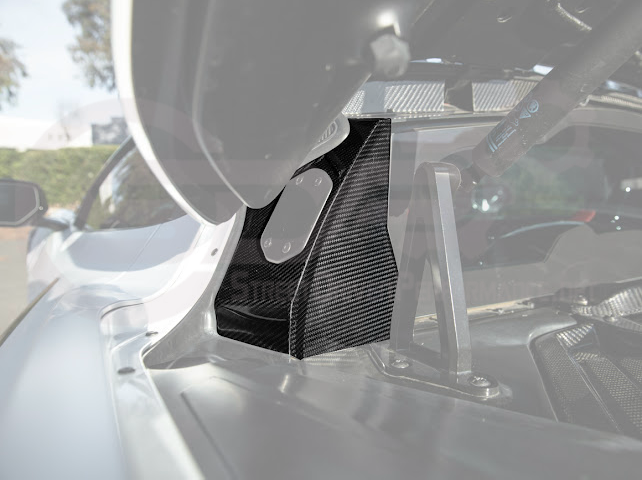 2020+ Chevrolet Corvette C8 Coupe | CARBON FIBER Rear Hatch B Pillar Hinge Cover Pair