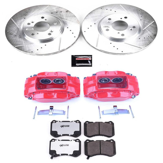 PowerStop Z26 street brake caliper kit for 2004-2008 Acura TL front performance brake calipers with calipers.