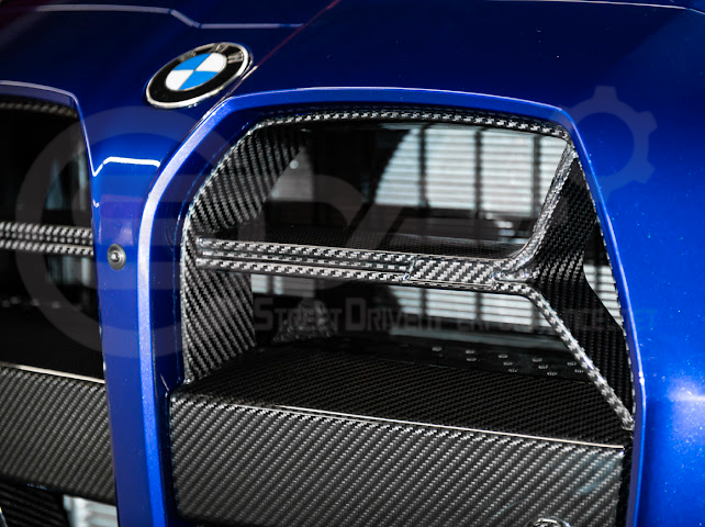 2021-Up BMW G80 M3 & G82 M4 W/ NO ACTIVE CRUISE CONTROL | CSL Style Carbon Fiber Front Kidney Grille Replacement