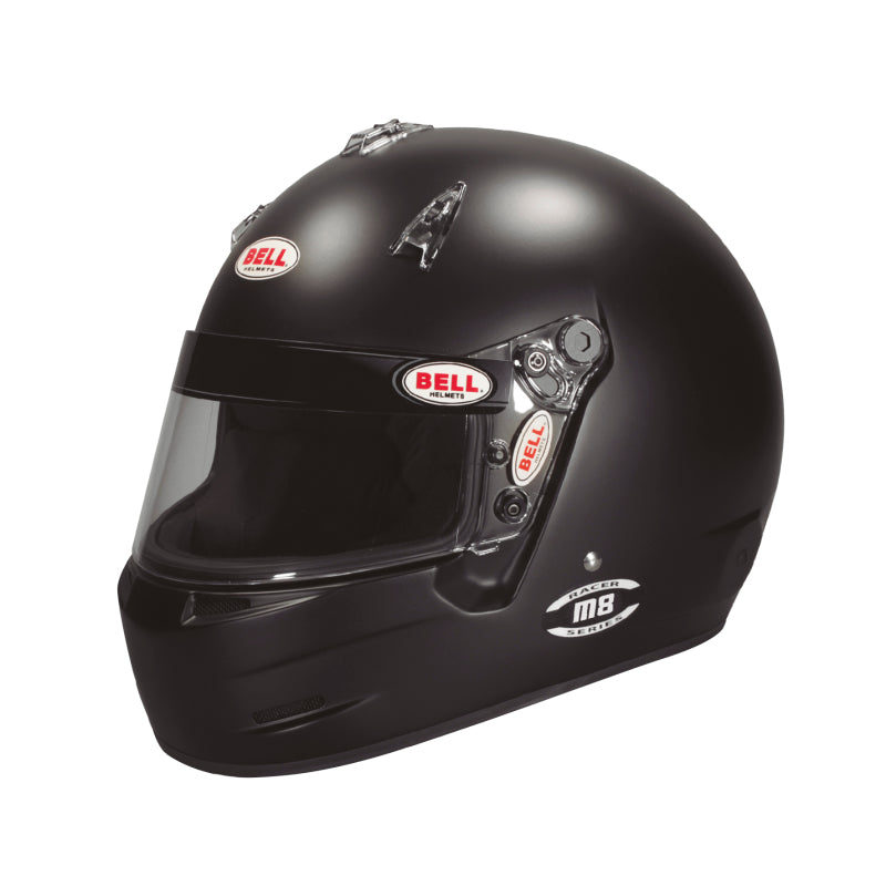 Bell M8 SA2020 V15 Brus helmet in matte black, size 60, with aerodynamic design and ventilation features for motorcycle safety.