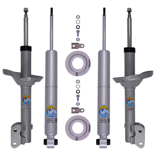 Bilstein B8 TerraSport lift kit for Subaru Outback 2010-2014, showing shocks and struts with 1.5-inch front and 1-inch rear lift.