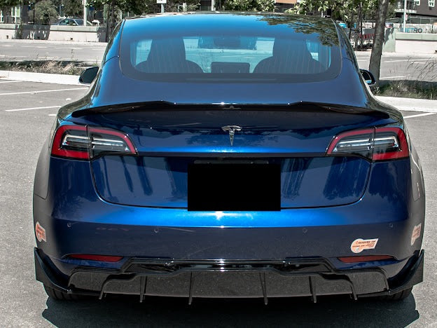 2017-UP TESLA MODEL 3 REAR BUMPER DIFFUSER
