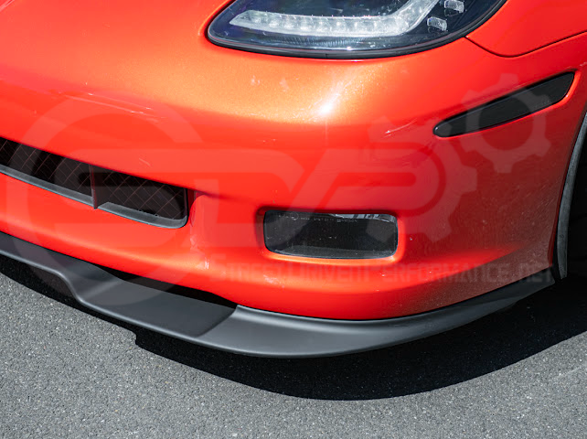 2005-2013 C6 Corvette - 427 /Grand Sport / Z06 / ZR1 | ZRA1 Style Front Splitter Lip Ground Effects (Carbon Fiber or Primer Black)