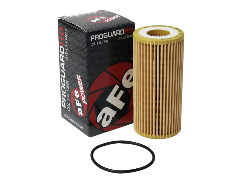 aFe oil filter for Audi A3, A4, A5, A6 models from 2016-2021, showing the durable automotive oil filter with branding.