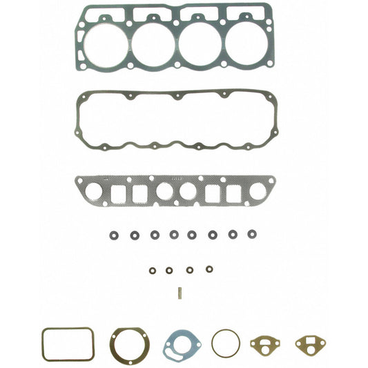 Fel-Pro Jeep CJ7 HS 9196 PT PermaTorque engine cylinder head gasket set showing gaskets and packaging layout.