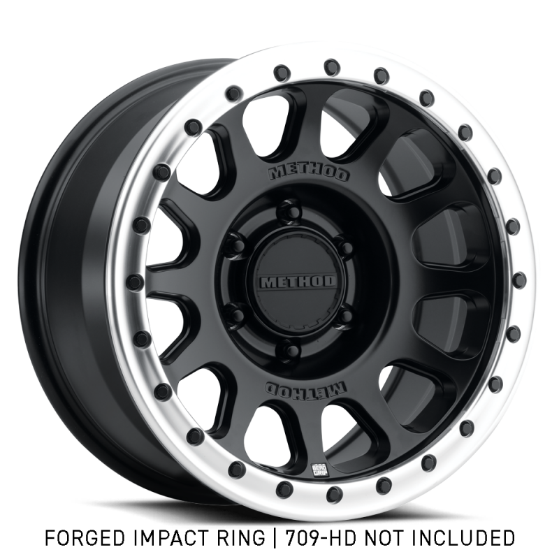 Method Beadlock Ring for 17-inch forged wheels, Style 1, machined finish, designed for Method Wheels wheel accessories.