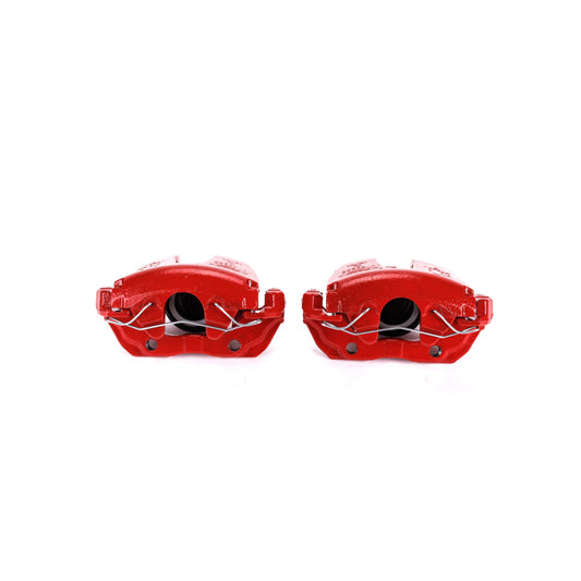 PowerStop front red brake calipers with brackets for Ford C-Max 2013-2018, high-performance replacement brake components.
