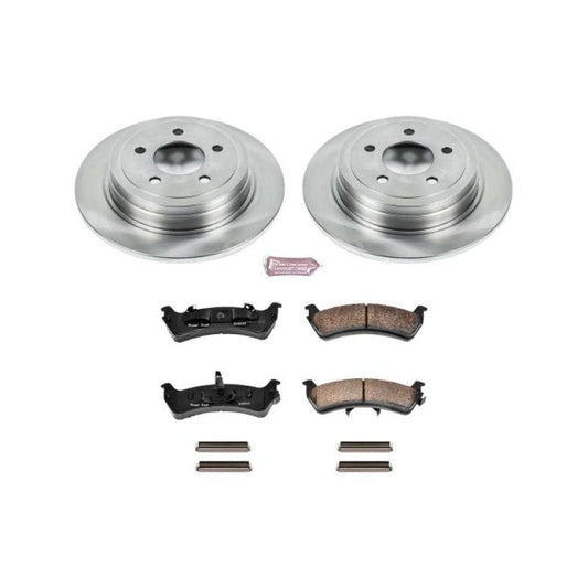 PowerStop rear OE brake kit for 2003 Ford Explorer Sport, including brake rotors and pads for reliable stopping power.