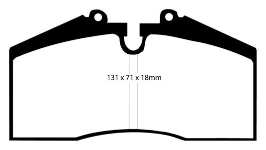 EBC Redstuff rear brake pads for Porsche 911 (993) 3.6 Carrera 4S, performance brake pads with red friction material.