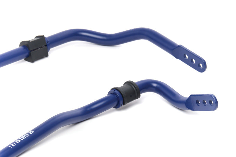 H&R sway bar kit for BMW 128i/135i E82, includes 27mm front and 20mm rear sway bars, metal components for suspension upgrade.