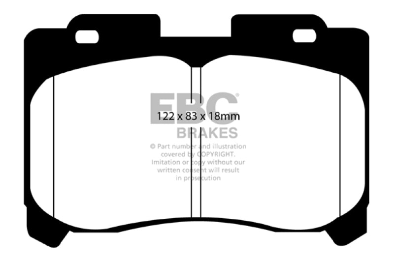 EBC Greenstuff front brake pads for 1993-1998 Toyota Supra 3.0 Twin Turbo, performance brake pads with green friction material
