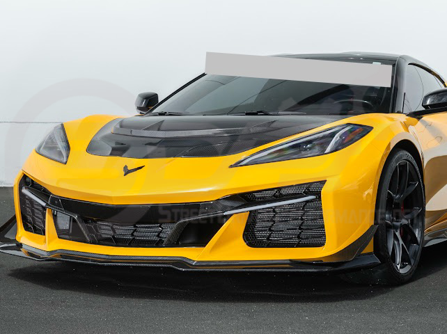 2023+ CHEVROLET CORVETTE C8 E-RAY & Z06 | FACTORY OEM STYLE GLOSSY BLACK FRONT RADIATOR MESH GRILLE GUARD