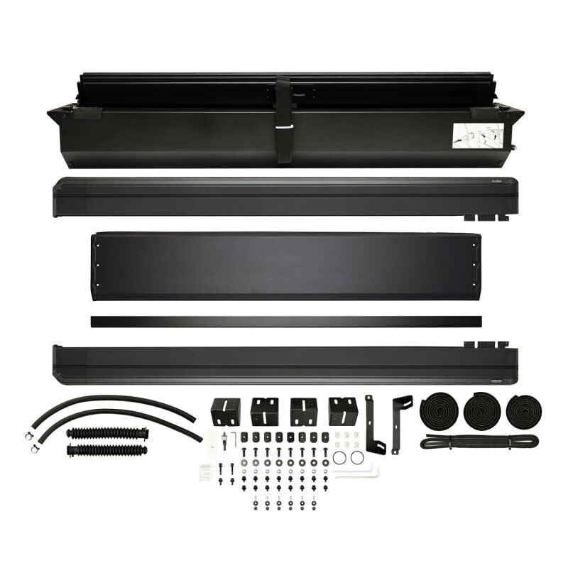 Westin 24-26 Toyota Tacoma roll-up tonneau cover in black, manual retractable bed cover for 5ft truck bed.