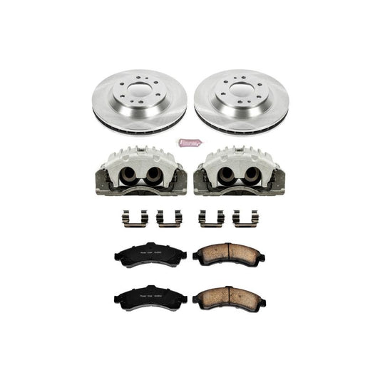 PowerStop OE brake kit with front calipers and rotors for 2004-2005 Buick Rainier, automotive brake replacement kit