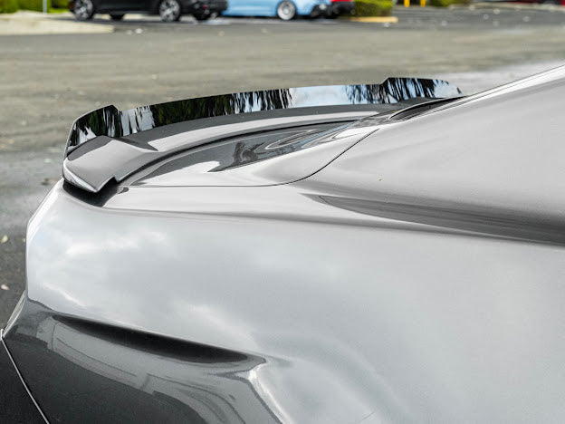 2015-23 FORD MUSTANG GT | SMOKE TINTED REAR SPOILER WICKERBILL FLAP INSERT