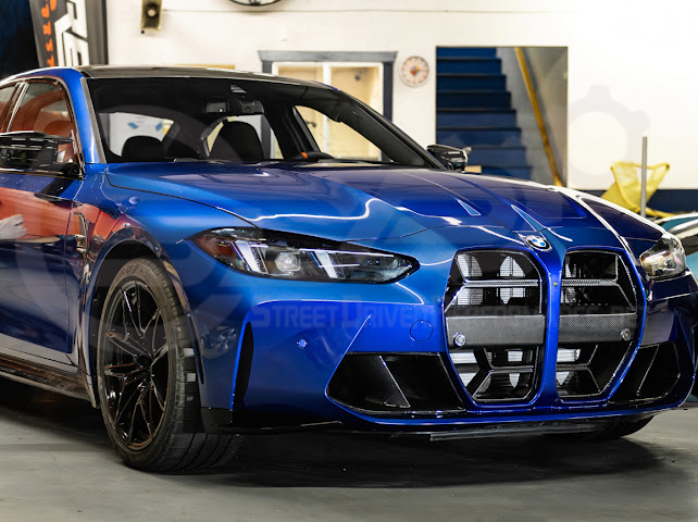 2021-Up BMW G80 M3 & G82 M4 W/ NO ACTIVE CRUISE CONTROL | CSL Style Carbon Fiber Front Kidney Grille Replacement