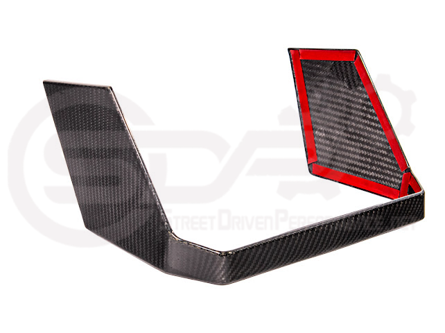 2024-Up Tesla Cybertruck | Interior DRY Carbon Fiber Rear Display Lower Trim Cover