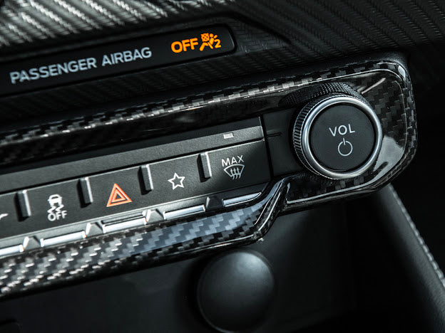 2024-UP FORD MUSTANG S650 | CARBON FIBER AC CONTROL PANEL COVER