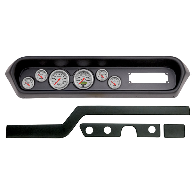 Autometer 64-65 Pontiac GTO/Lemans 6 Gauge Direct Fit Dash Kit 3-3/8in x2 / 2-1/16in x4 - Ultra-Lite