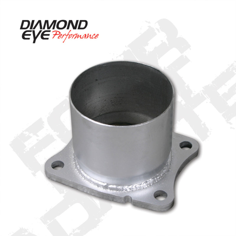 Diamond Eye Performance 4-bolt flange connecting pipe for 4-inch inner diameter clamp-on exhaust on 01-05 Chevy/GMC 6.6L 2500/3500.