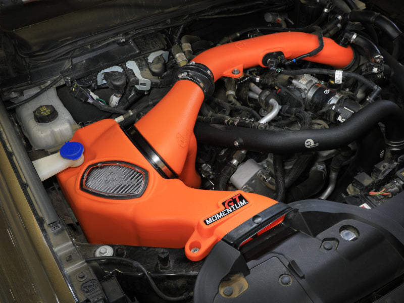 aFe Momentum Sealed Cold Air Intake for Ford Ranger Raptor 2024-2025 V6 3.0L engine, featuring black plastic and metal components