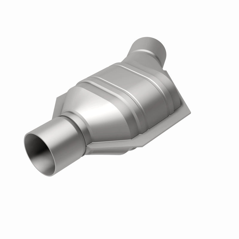 MagnaFlow Universal Catalytic Converter 2in Inlet/Outlet Angled Offset/Center Oval (California)
