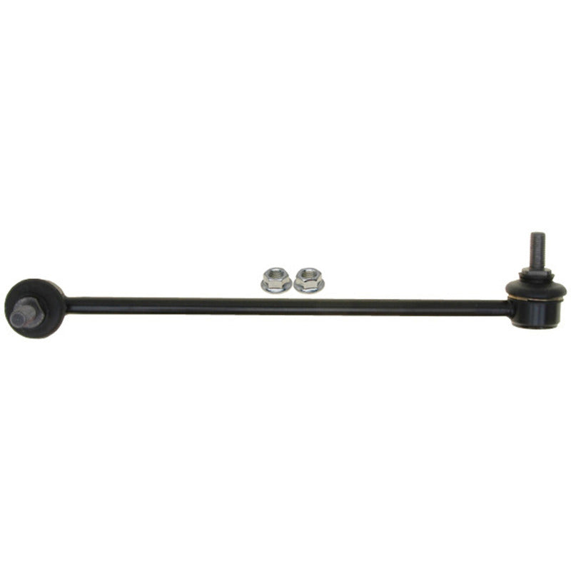 Moog front left sway bar endlink kit for Kia Rio 2006-2011, showing the metal link with mounting hardware.