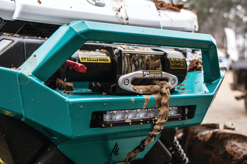 QuadBoss Winch Kit - 50ft Synthetic Rope - 3.8hp - Hawse Fairlead - Wireless Remote - 5000lb