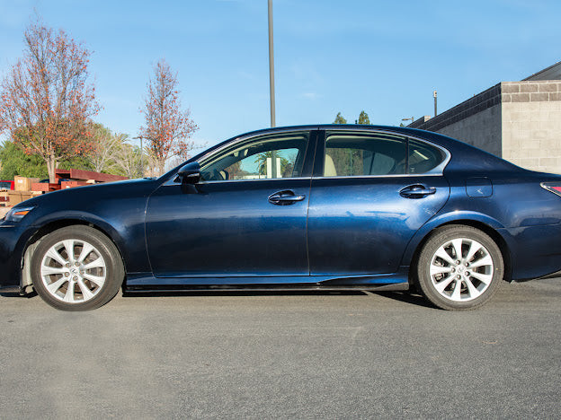 2013-Up Lexus GS-Series Lexon Style CARBON FIBER Side Skirts Rocker Panel Extension Ground Effects