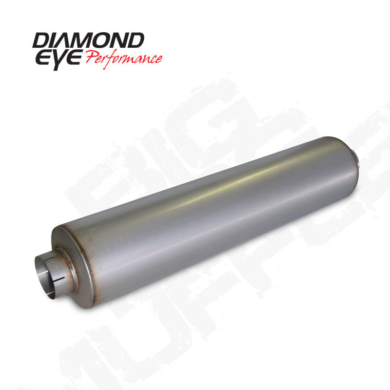 Diamond Eye Performance muffler for big dogs, 5-inch inlet, 10-inch diameter, 45-inch body length, baffle design, exhaust system component