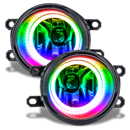 Oracle Lighting Toyota Prius fog lights with ColorSHIFT SMD LEDs, designed for 12-14 models, showcasing vibrant lighting features.