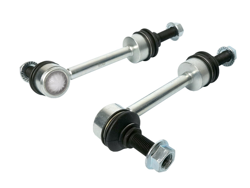 ICON Toyota Tacoma rear sway bar link kit, durable sway bar endlinks installed on the vehicle's suspension system.