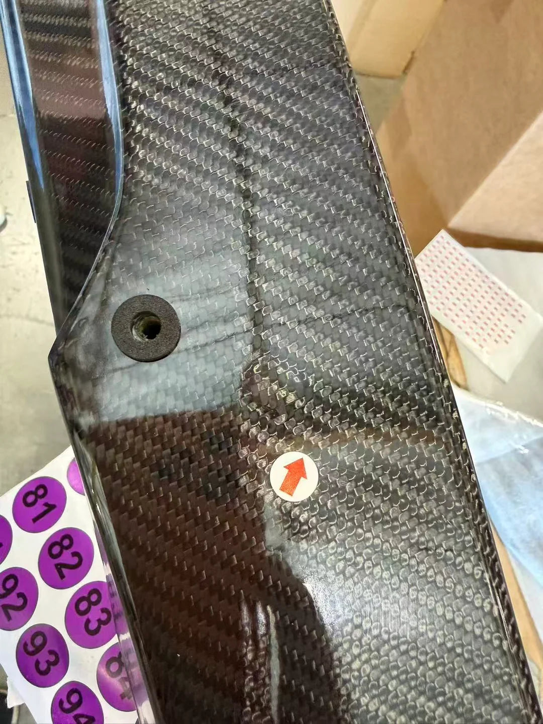 *IMPERFECTION / DISCOUNTED* 2009-2015 Cadillac CTS-V V2 | Sedan SDP Carbon Fiber Spoiler Wing WITH Carbon Fiber Wickerbill Spoiler