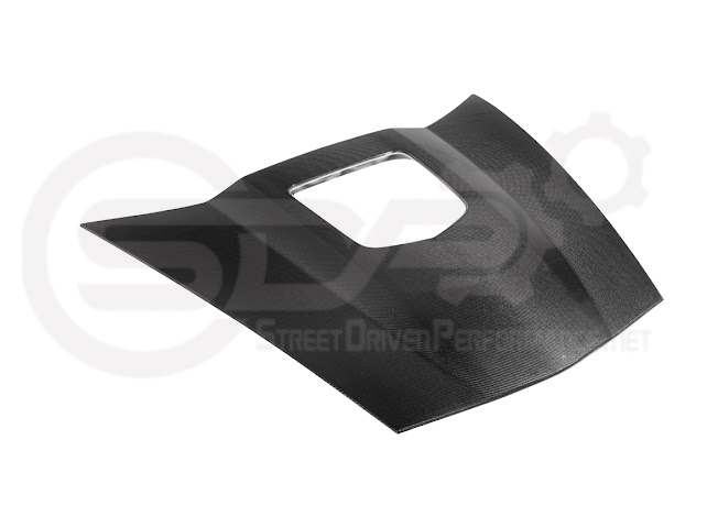 2005-2013 Chevrolet Corvette C6 | ZR1 Style Carbon Fiber Front Hood w/ Clear Window Insert