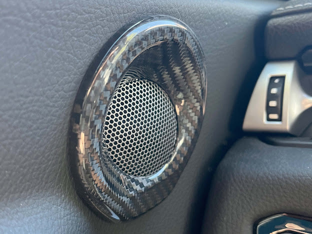2020-Up Toyota GR Supra A90 A91 |Factory Style CARBON FIBER Inner Door Speaker Ring Trim Cover (Pair)