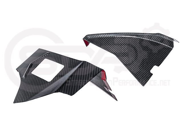 2020+ Chevrolet Corvette C8 Coupe | CARBON FIBER Rear Hatch B Pillar Hinge Cover Pair