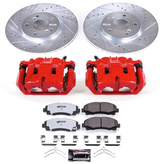 PowerStop front Z36 truck and tow brake calipers for Honda Ridgeline 2012-2014, performance brake calipers with calipers.