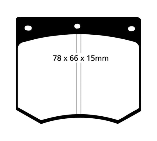 EBC Redstuff Performance Front Brake Pads for Acura 75-86 AC 3000 3.0, high-performance brake pad set with red friction material