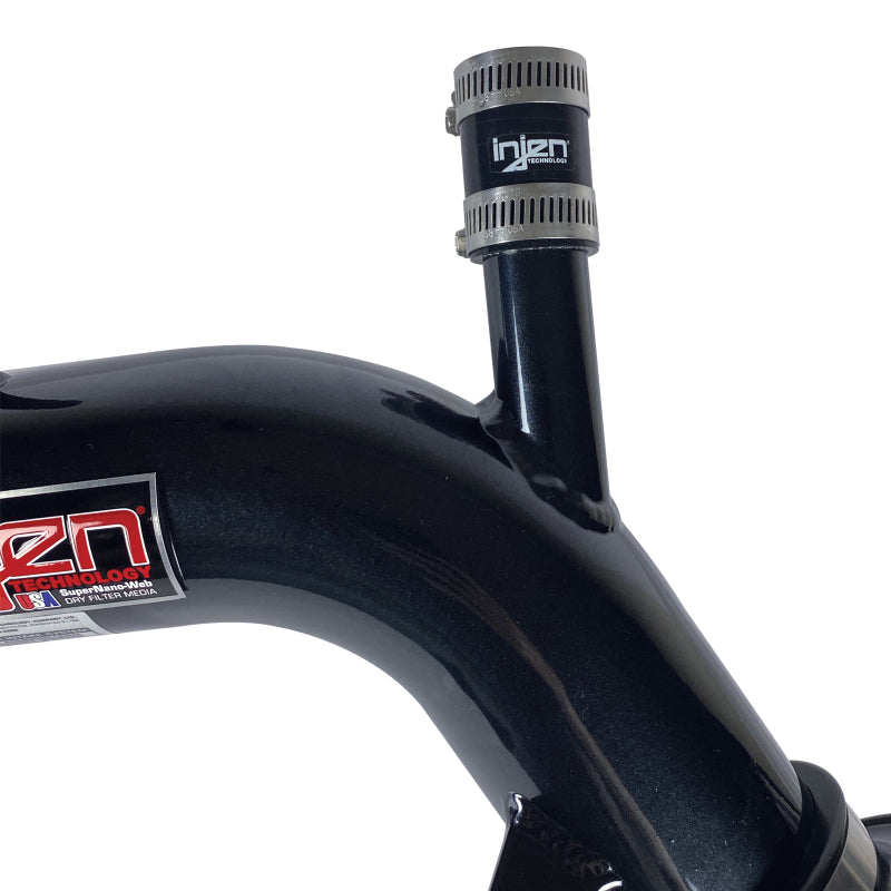Injen black short ram cold air intake for 2003-2007 Honda Accord 4-cylinder LEV motor, showing the sleek intake tube and filter.