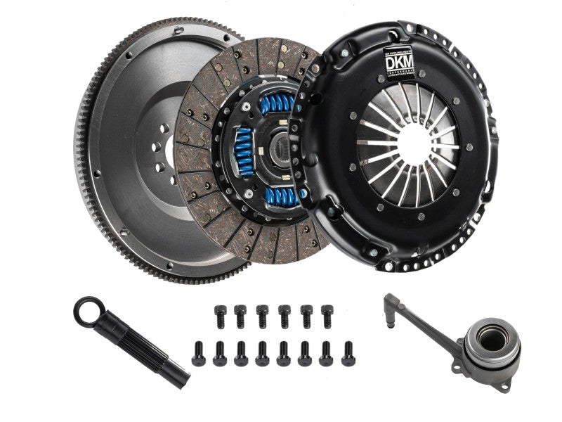 DKM Clutch 2.0 for VW/Audi A3 TSI with 8 bolt motor, OE style clutch kit with flywheel, handles up to 258 ft/lbs torque.
