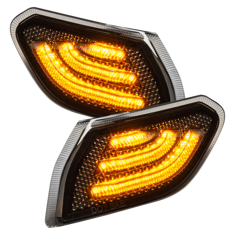 Oracle LED front side marker light strip for Jeep Wrangler JL with smoked lens, designed for enhanced vehicle visibility and style.