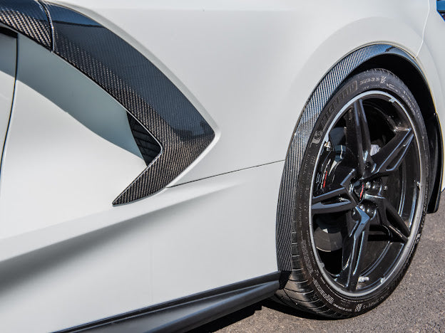 2020+ CHEVROLET CORVETTE C8 CARBON FIBER SIDE WHEEL FENDER PAIR