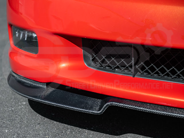 2005-2013 C6 Corvette - 427 /Grand Sport / Z06 / ZR1 | ZRA1 Style Front Splitter Lip Ground Effects (Carbon Fiber or Primer Black)
