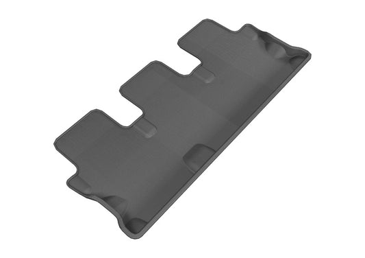 Black 3D MAXpider rubber floor mats for 2014-2019 Toyota Highlander Kagu 3rd row, showing textured surface and custom fit design.