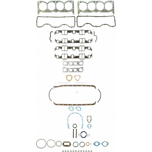 Fel-Pro FS 8007 PT-3 engine gasket set showing various gaskets for automotive engine repair.