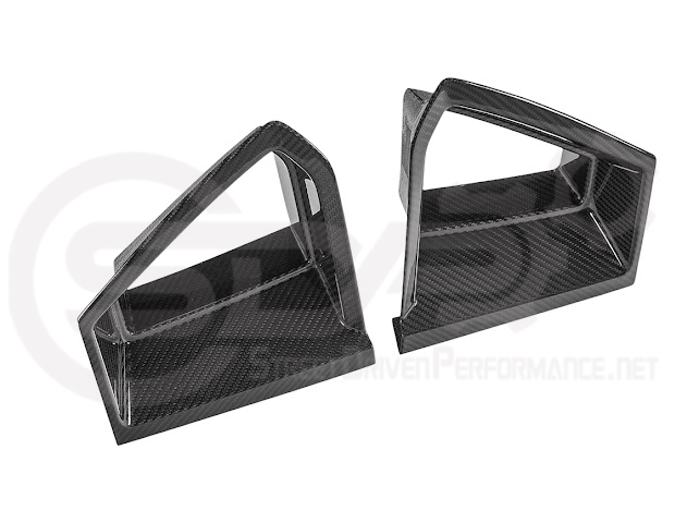 2024-Up Ford Mustang GT | DarkHorse Style CARBON FIBER Side Grille Air Intake Bezel Pair